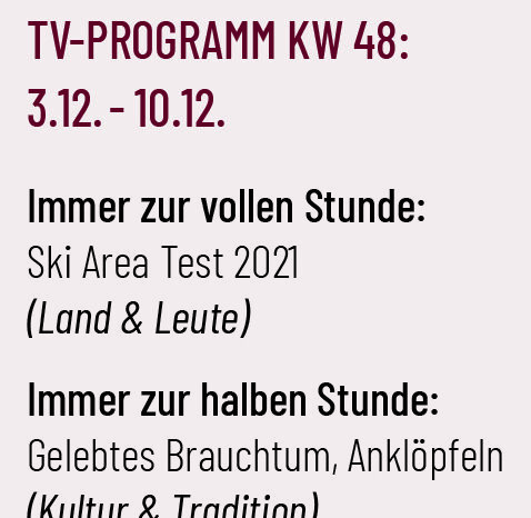 Zillertal TV - KW 48